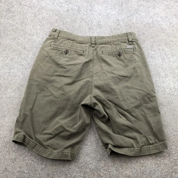 Eddie Bauer Shorts Mens 32 Green Chino Flat Front Casual Summer 11 Inseam - Picture 6 of 10
